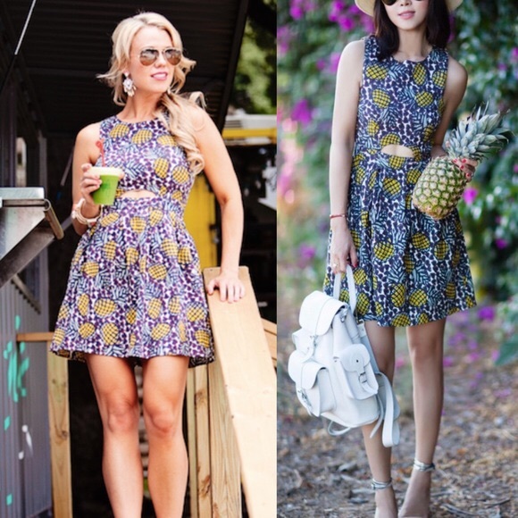 Topshop Dresses & Skirts - Topshop Sleeveless Pineapple Cotton Mini Dress 4